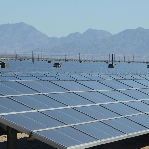 Solar farm in the desert